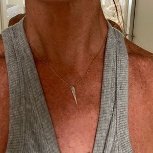 Jennifer Fisher gold chain with diamond spear